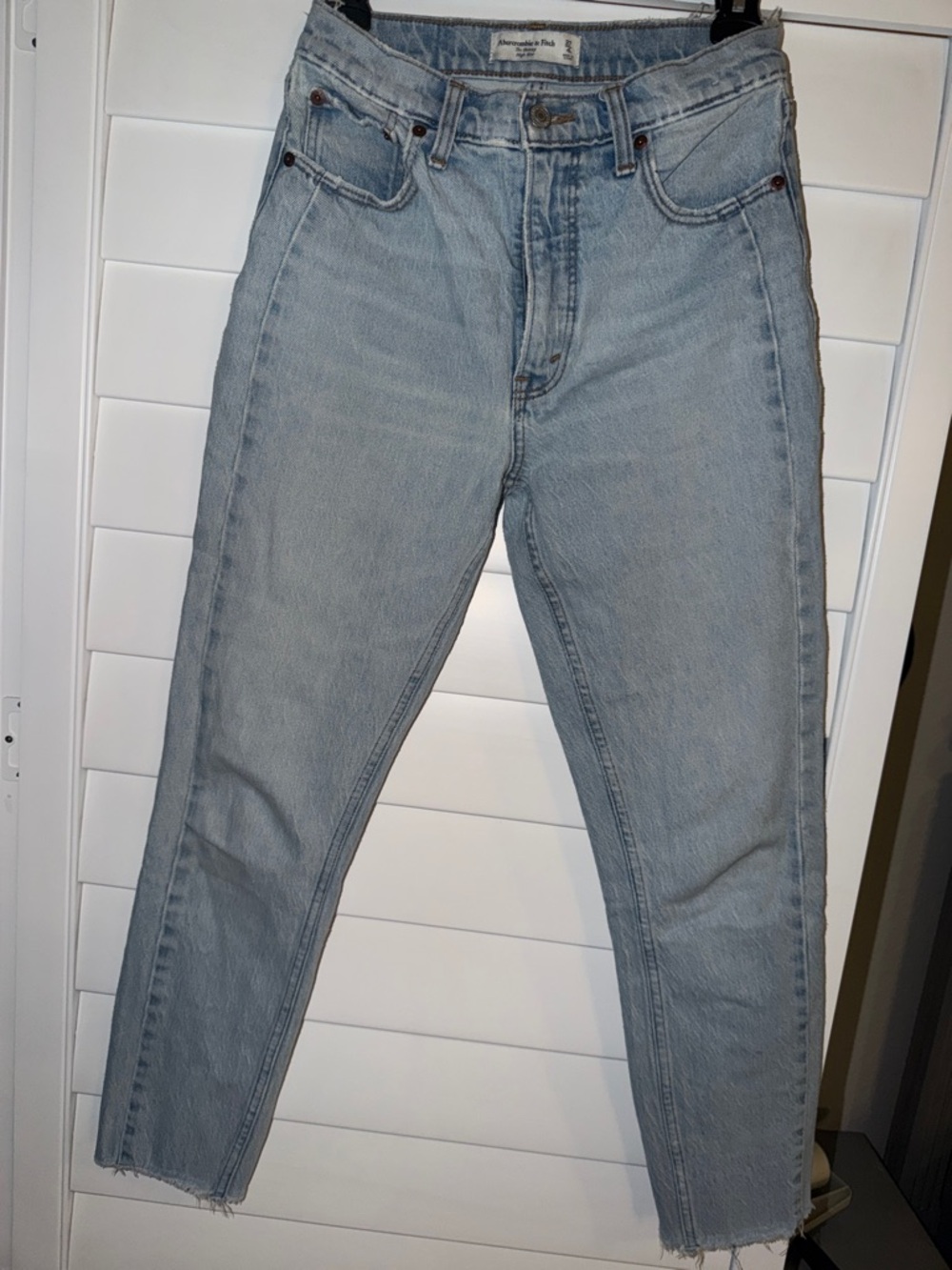 Abercrombie & Fitch Women's Straight Leg Jeans - Light Blue